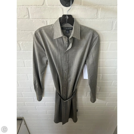 Dress Casual Midi By Ralph Lauren Black Label In Grey, Size: Xs