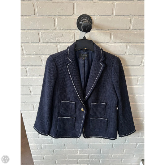 Blazer By Talbots In Blue & White, Size: Mp