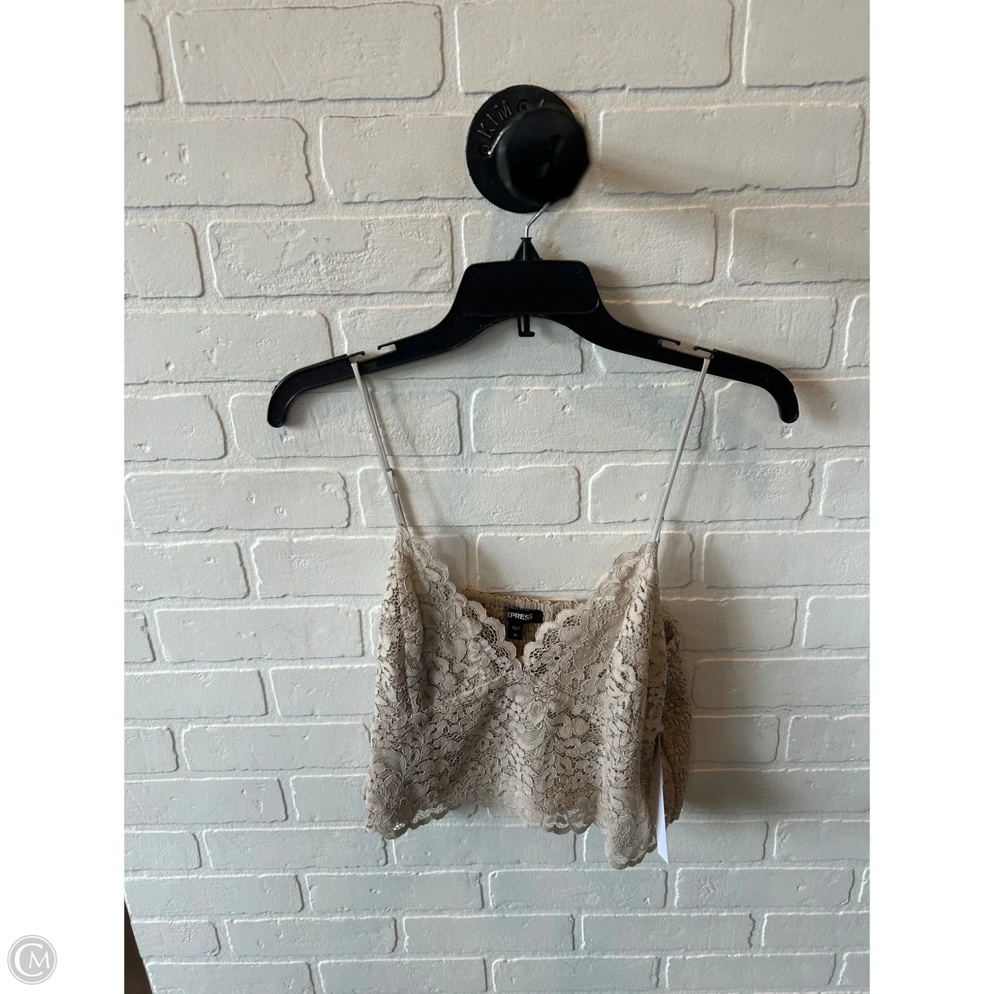 Top Sleeveless By Express In Tan, Size: Xl