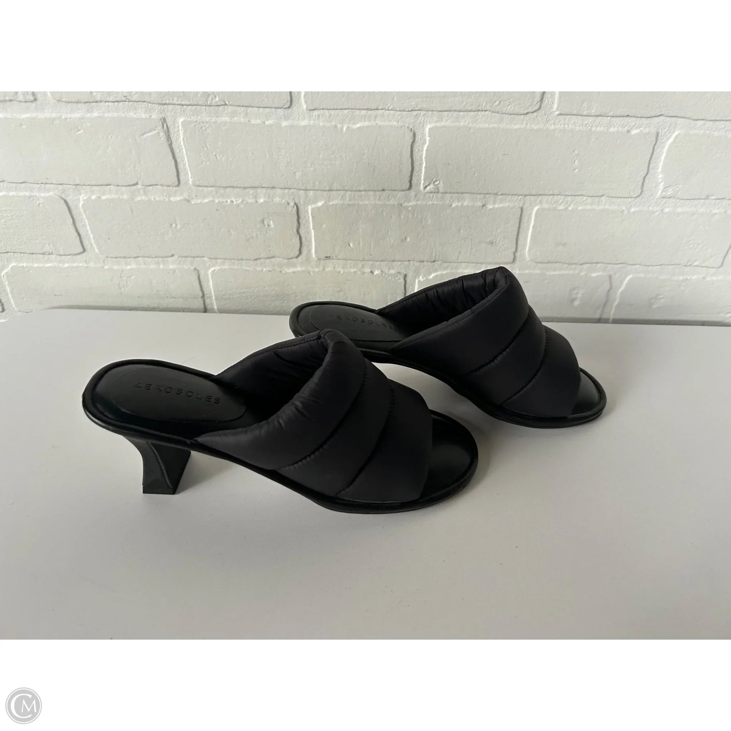 Sandals Heels Block By Aerosoles In Black, Size: 8.5