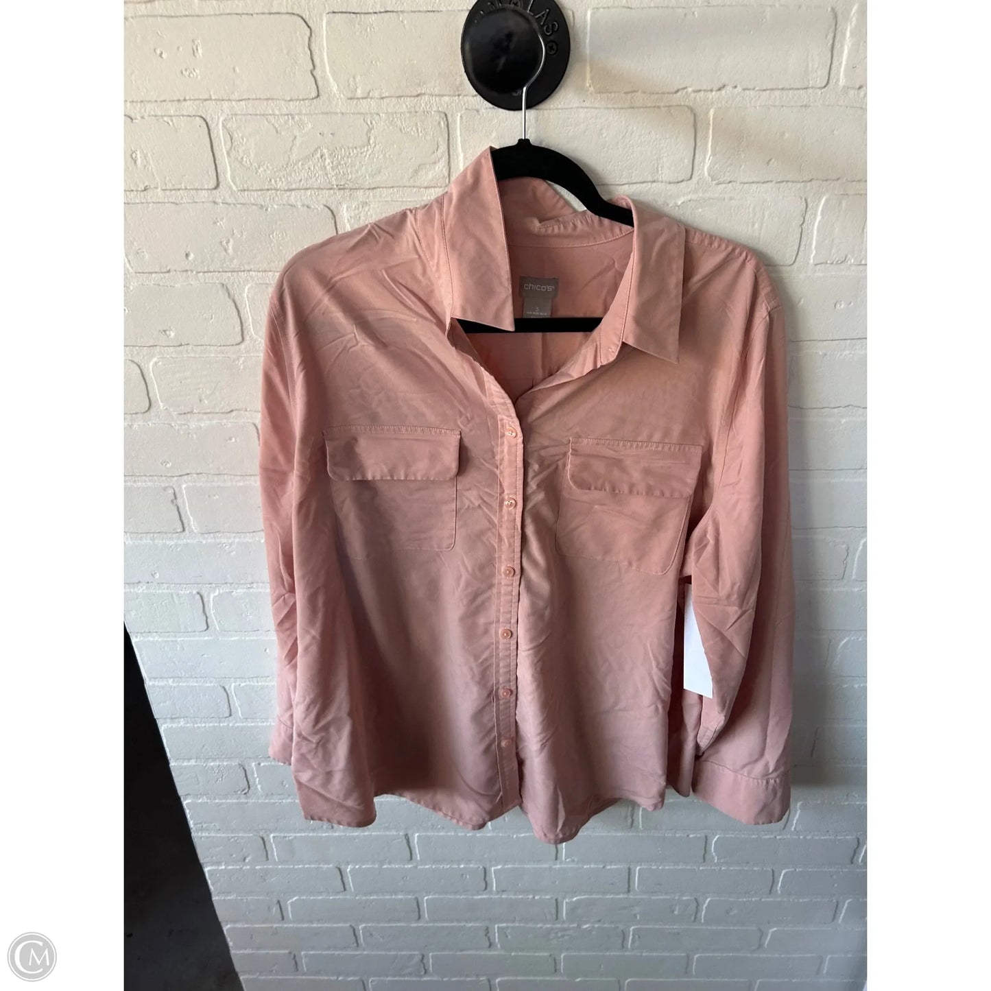 Top Long Sleeve By Chicos In Pink, Size: Xl