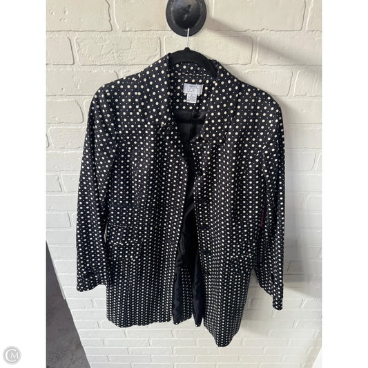 Coat Peacoat By Loft In Black & White, Size: M
