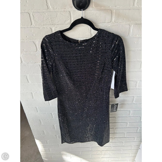 Dress Party Short By Clothes Mentor In Black & Silver, Size: M