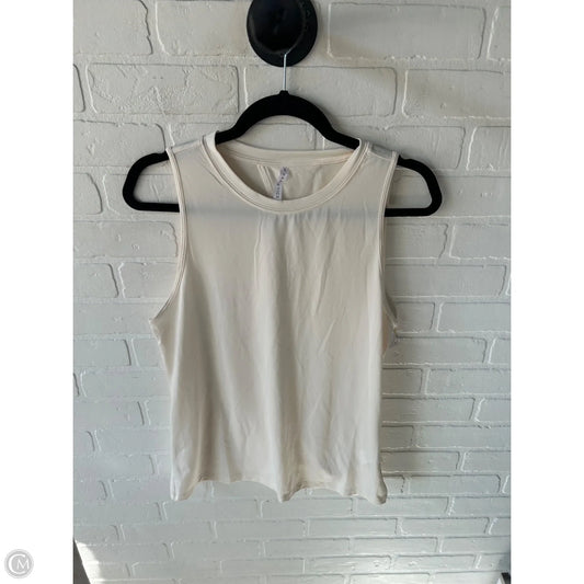 Athletic Tank Top By Fabletics In Cream, Size: M