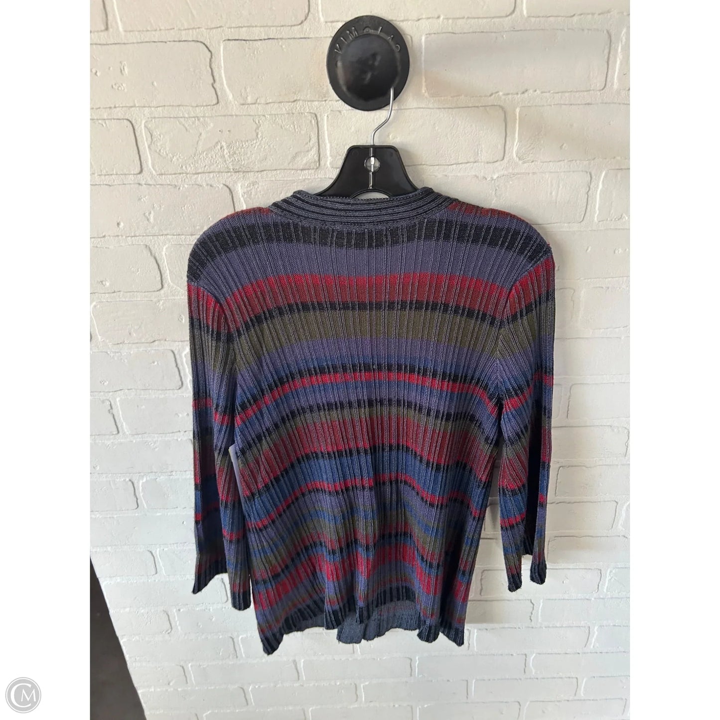 Sweater Cardigan By Coldwater Creek In Blue & Red, Size: S