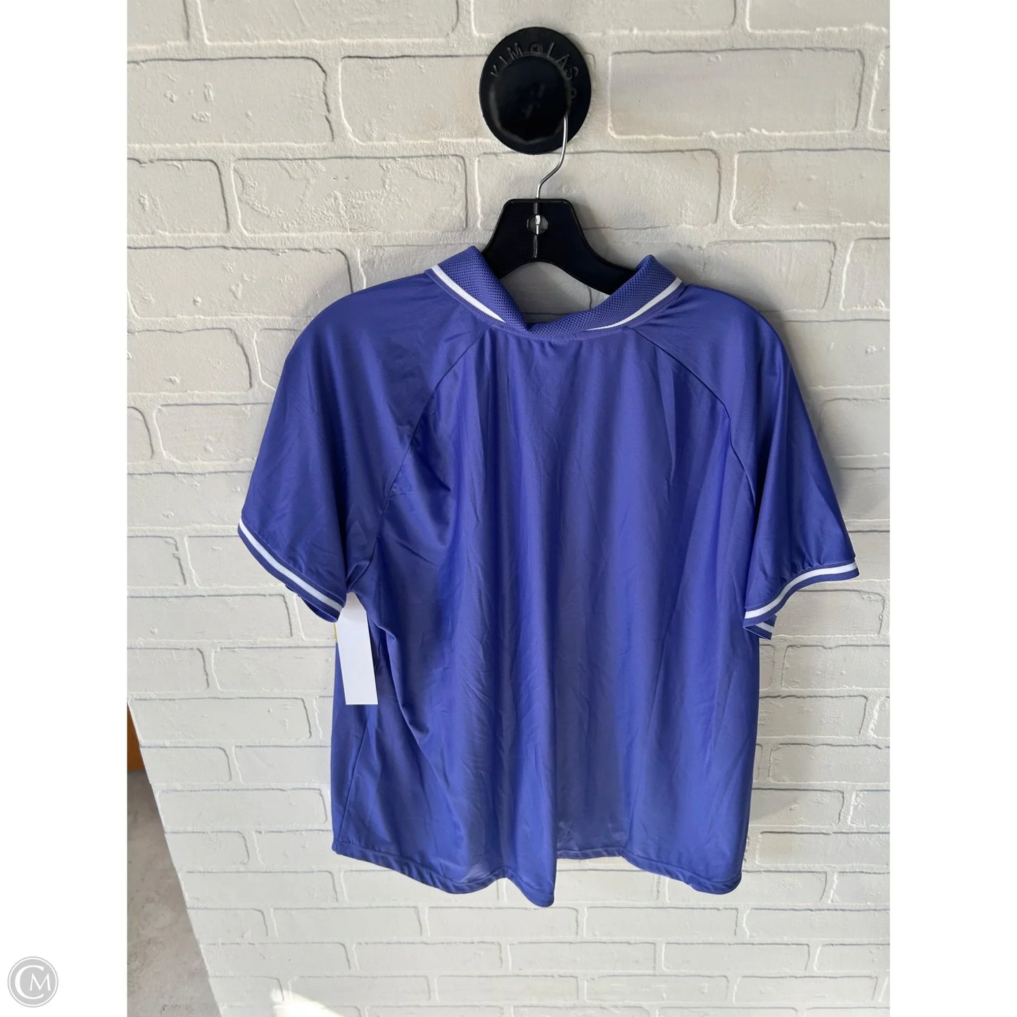 Athletic Top Short Sleeve By Mondetta In Purple & White, Size: Xxl