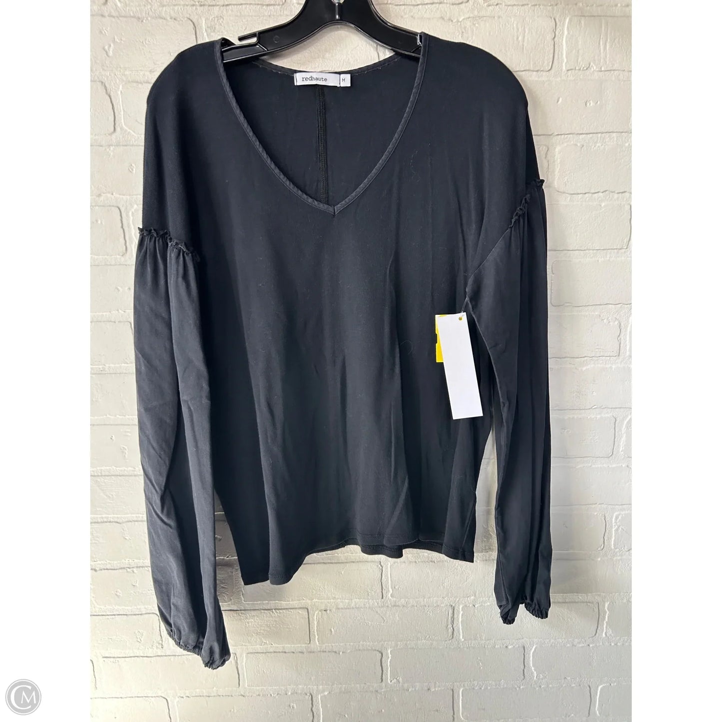 Top Long Sleeve By Red Haute In Black, Size: M