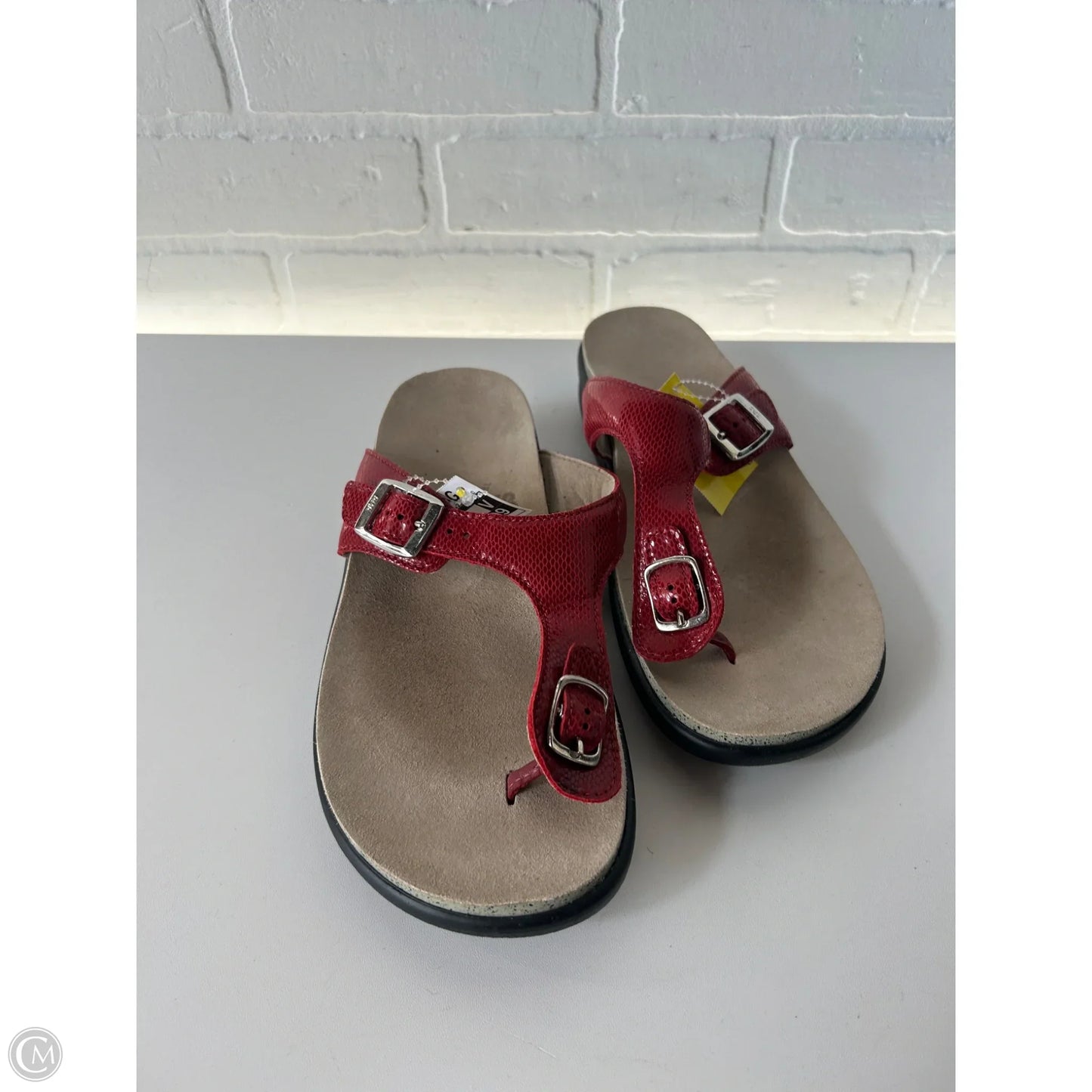 Sandals Flip Flops By Sas In Red, Size: 9.5