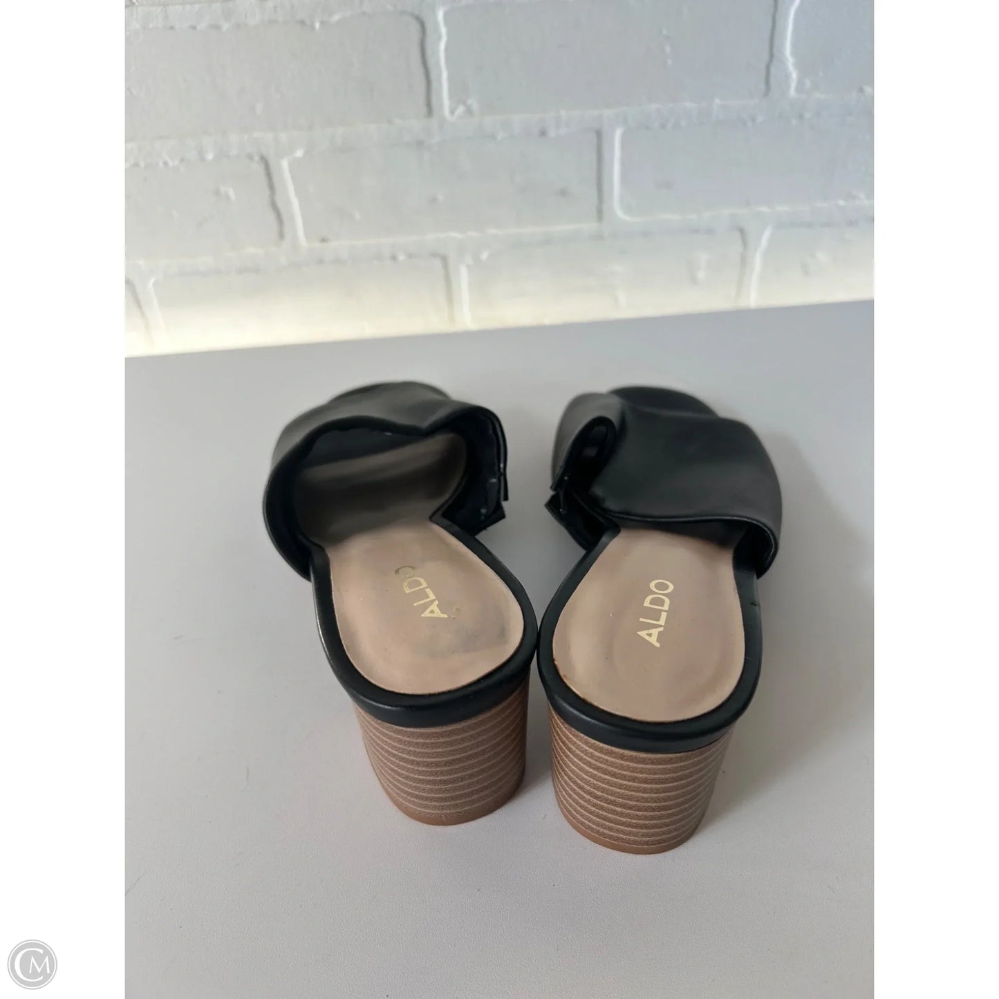 Sandals Heels Block By Aldo In Black, Size: 8