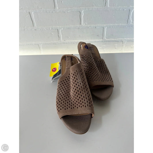 Sandals Heels Block By Franco Sarto In Tan, Size: 8.5