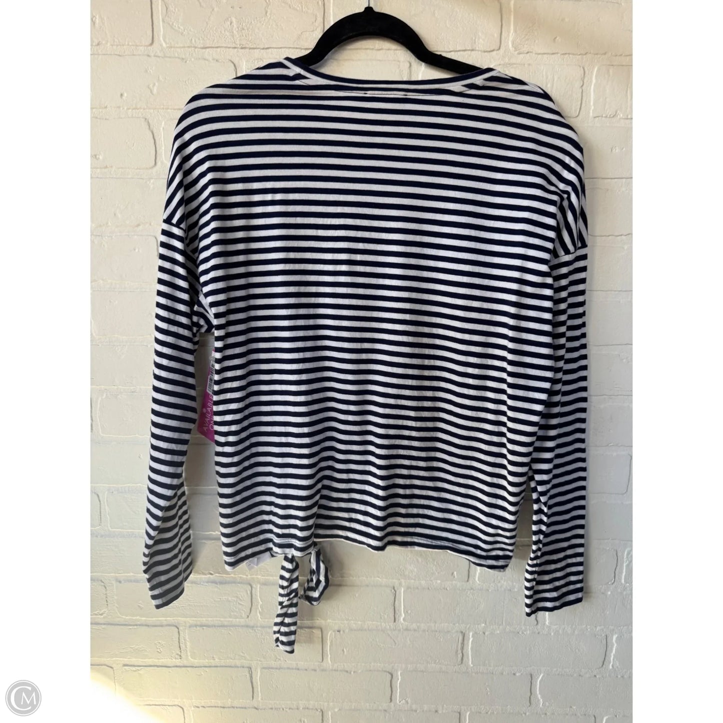 Top Long Sleeve By 7 For All Mankind In Blue & White, Size: S