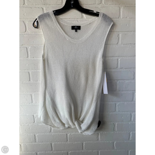 Vest Sweater By 7 For All Mankind In White, Size: M