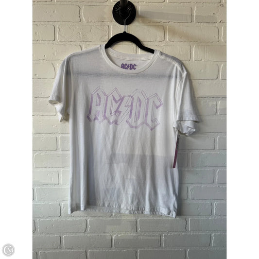 Top Short Sleeve By Lucky Brand In Purple & White, Size: S