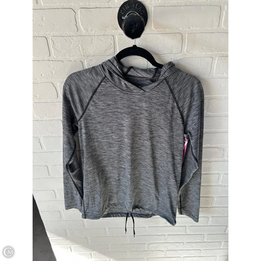 Athletic Top Long Sleeve Hoodie By Under Armour In Grey, Size: S
