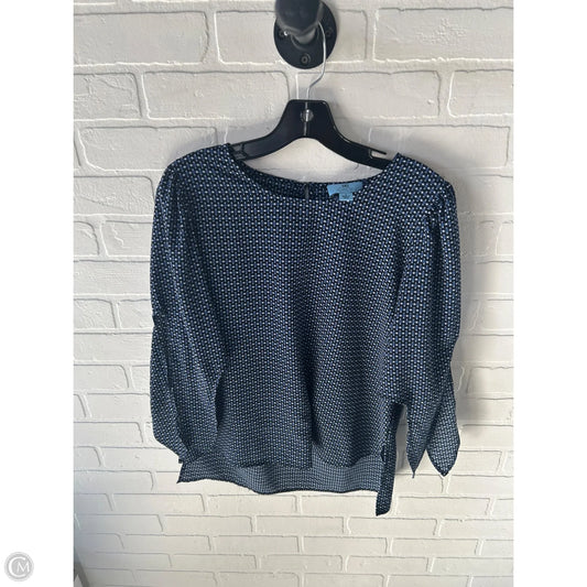 Top 3/4 Sleeve By Cece In Blue, Size: S