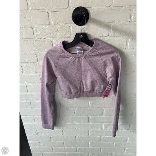 Athletic Top Long Sleeve Crewneck By Gym Shark In Purple, Size: M