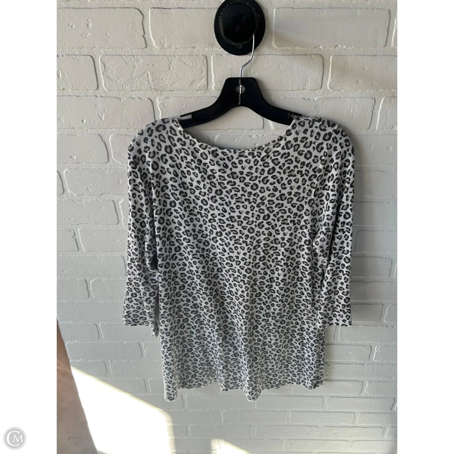 Top 3/4 Sleeve By Gibson In Animal Print, Size: S