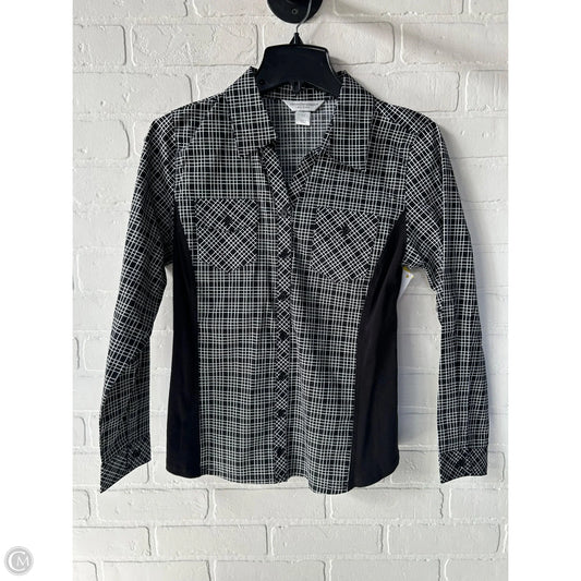 Top 3/4 Sleeve By Christopher And Banks In Black & White, Size: Sp