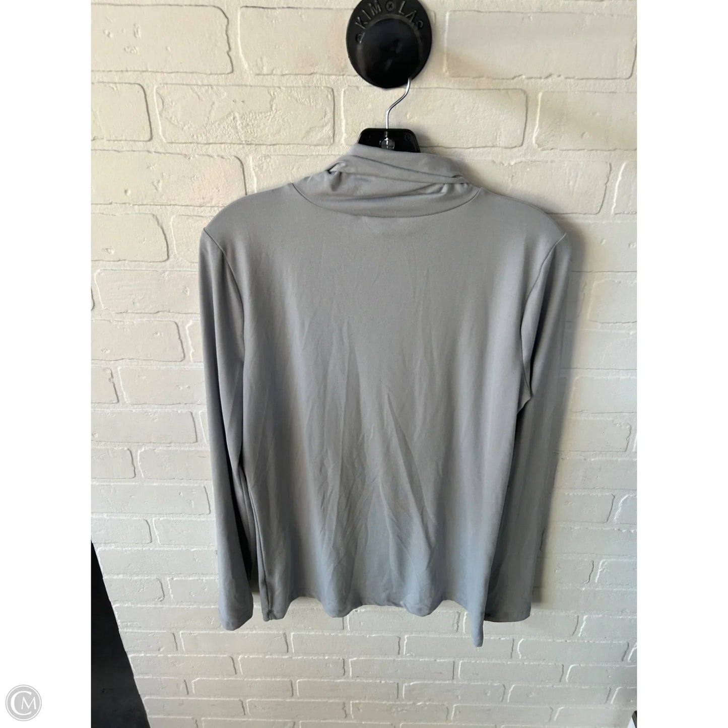 Top Long Sleeve Basic By Zenana In Grey, Size: Xl
