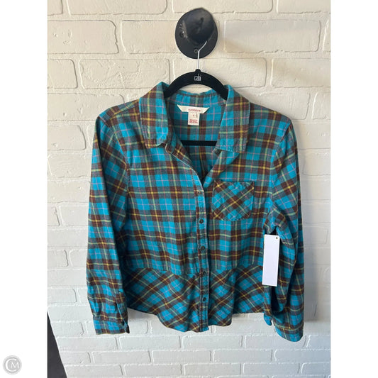 Top Long Sleeve By Sundance In Blue & Brown, Size: L