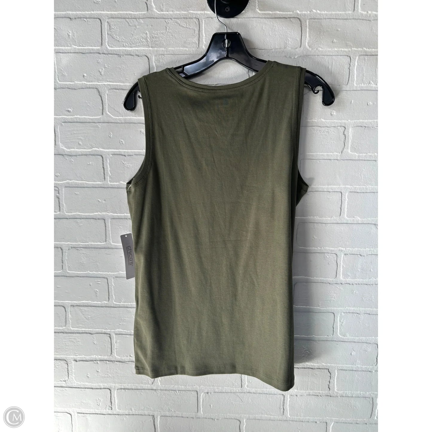 Top Sleeveless Basic By Chicos In Green, Size: M