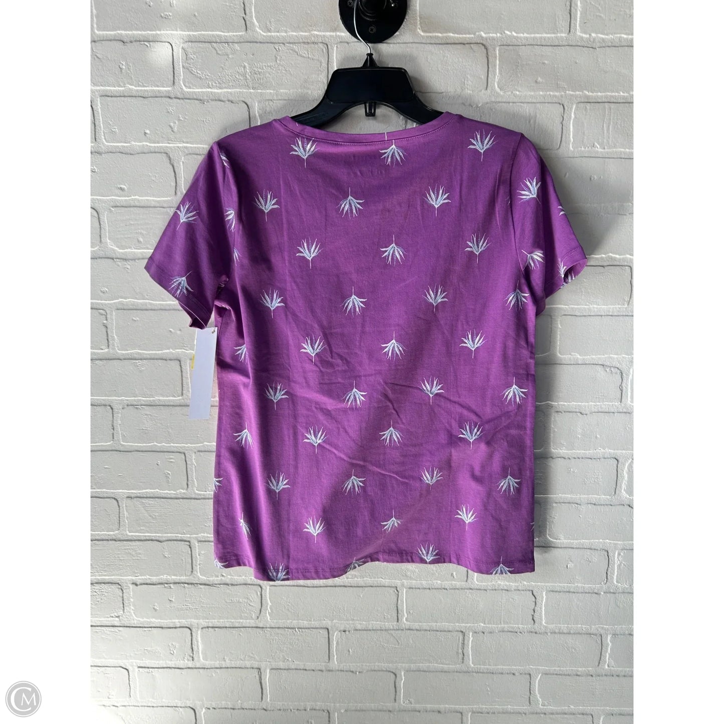 Top Short Sleeve Basic By Ann Taylor In Purple, Size: M