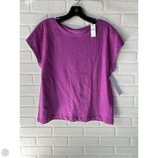 Top Short Sleeve By Talbots In Purple, Size: M