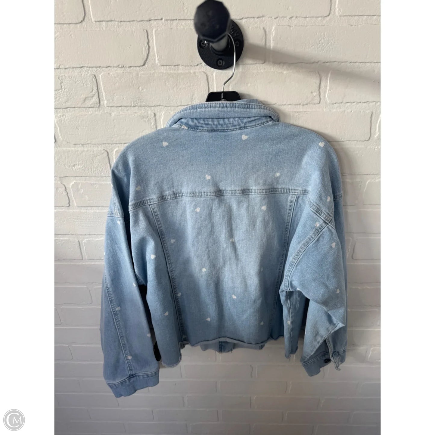 Jacket Shirt By Style And Company In Blue Denim, Size: M