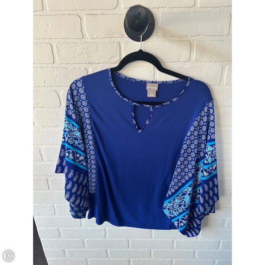 Top Short Sleeve By Chicos In Blue, Size: S