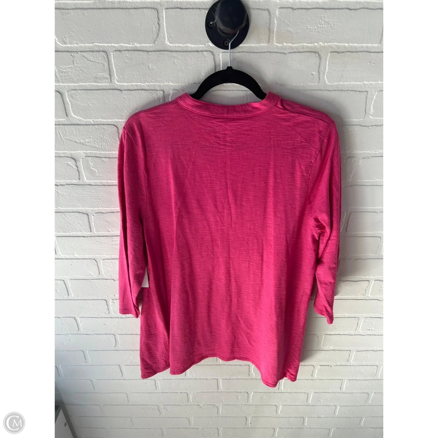 Top 3/4 Sleeve By Chicos In Pink, Size: Xl