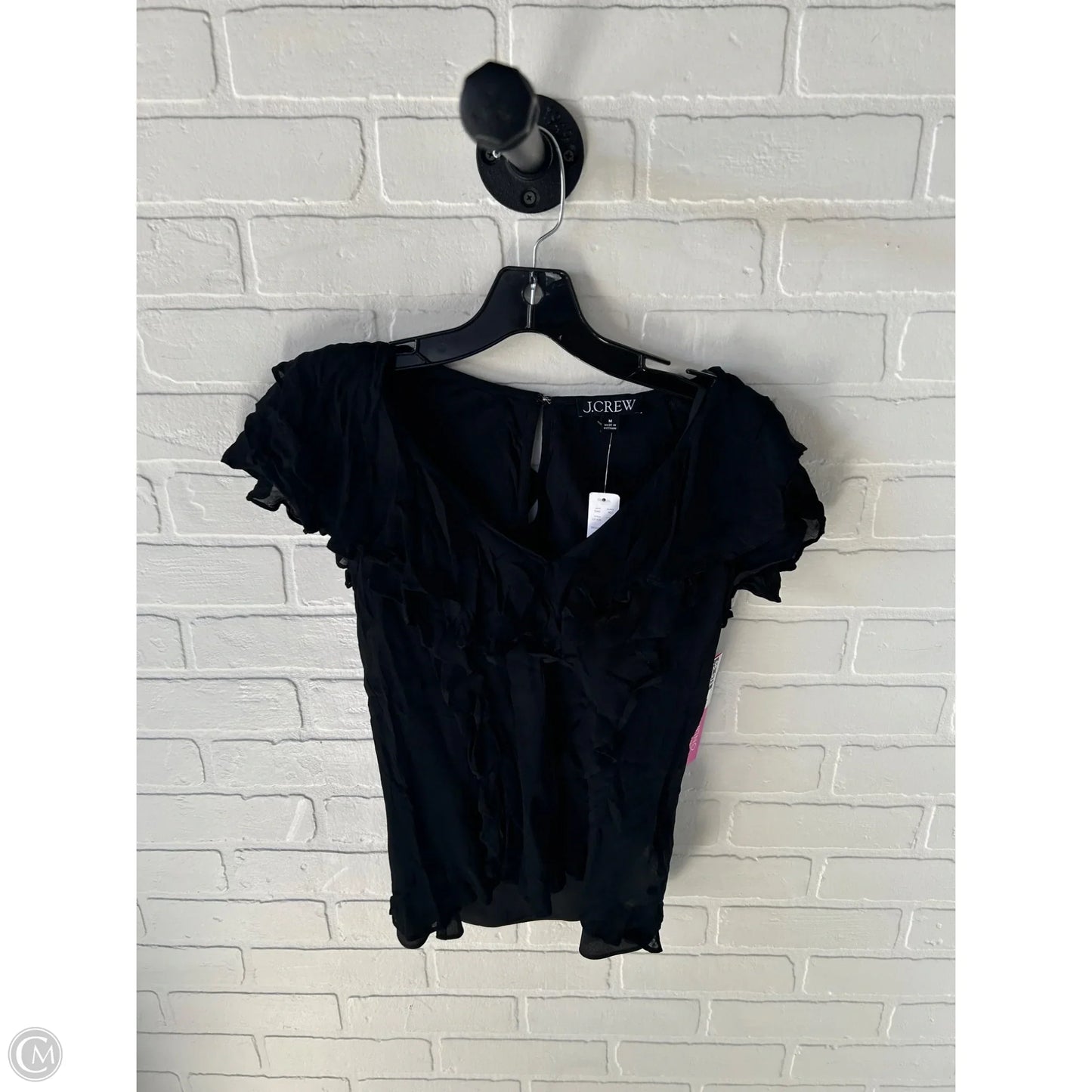 Top Short Sleeve By J. Crew In Black, Size: M