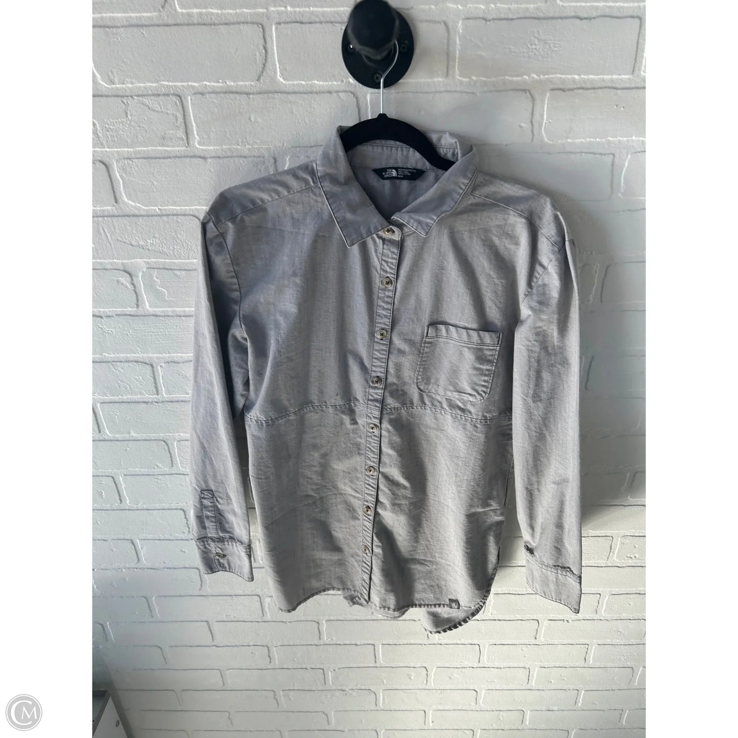Top Long Sleeve By The North Face In Grey, Size: M