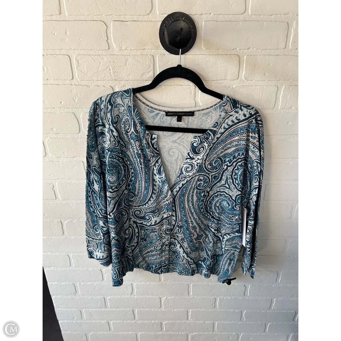 Sweater Cardigan By White House Black Market In Blue, Size: Xl