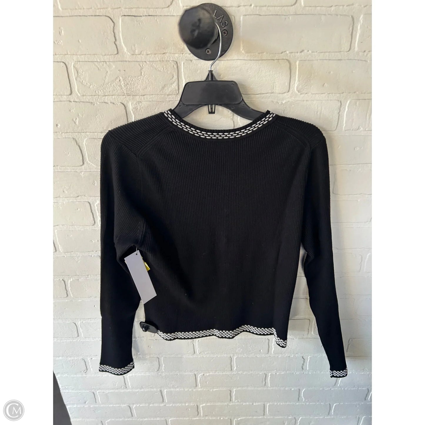 Sweater Short Sleeve By White House Black Market In Black & White, Size: Xl