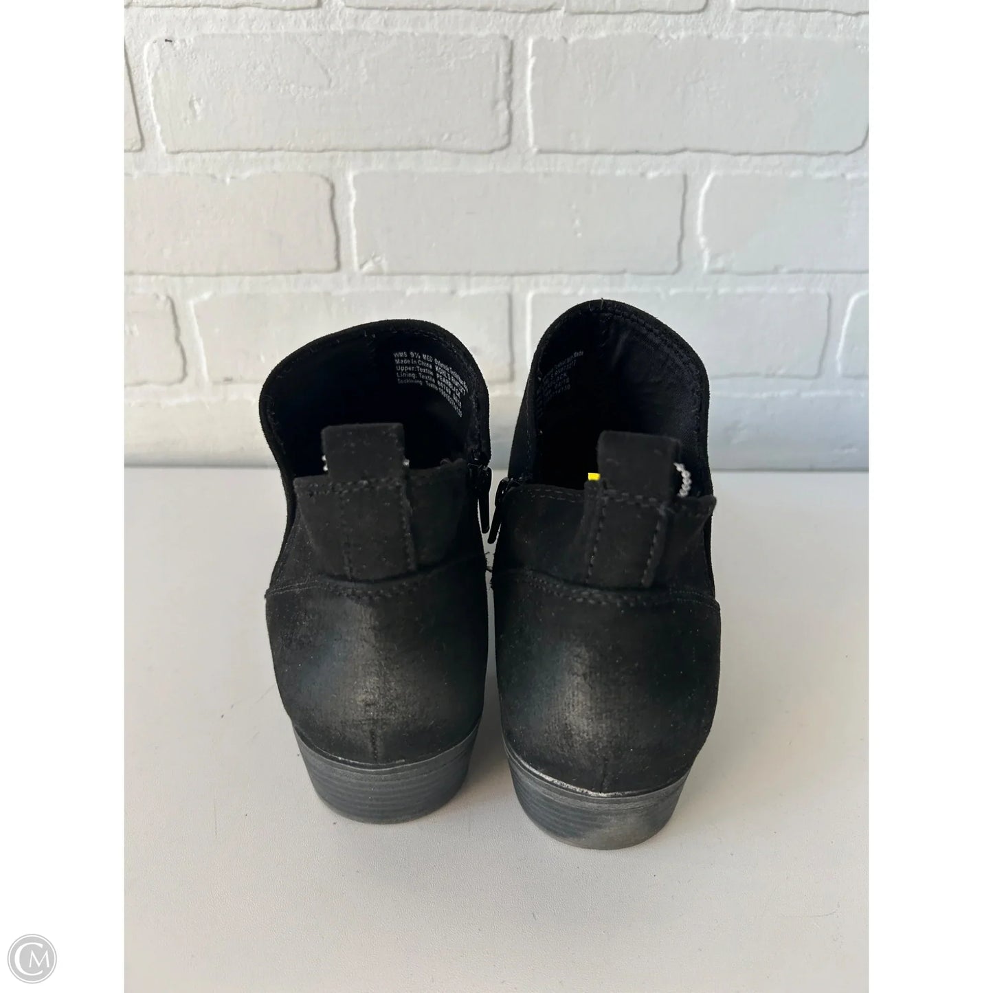 Boots Ankle Flats By So In Black, Size: 9.5