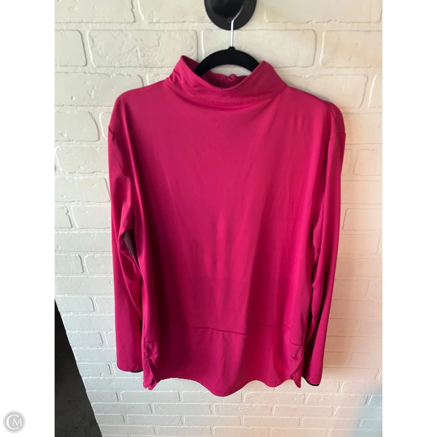 Athletic Top Long Sleeve Collar By Clothes Mentor In Pink, Size: L