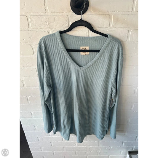 Top Long Sleeve By Chaser In Green, Size: Xxl