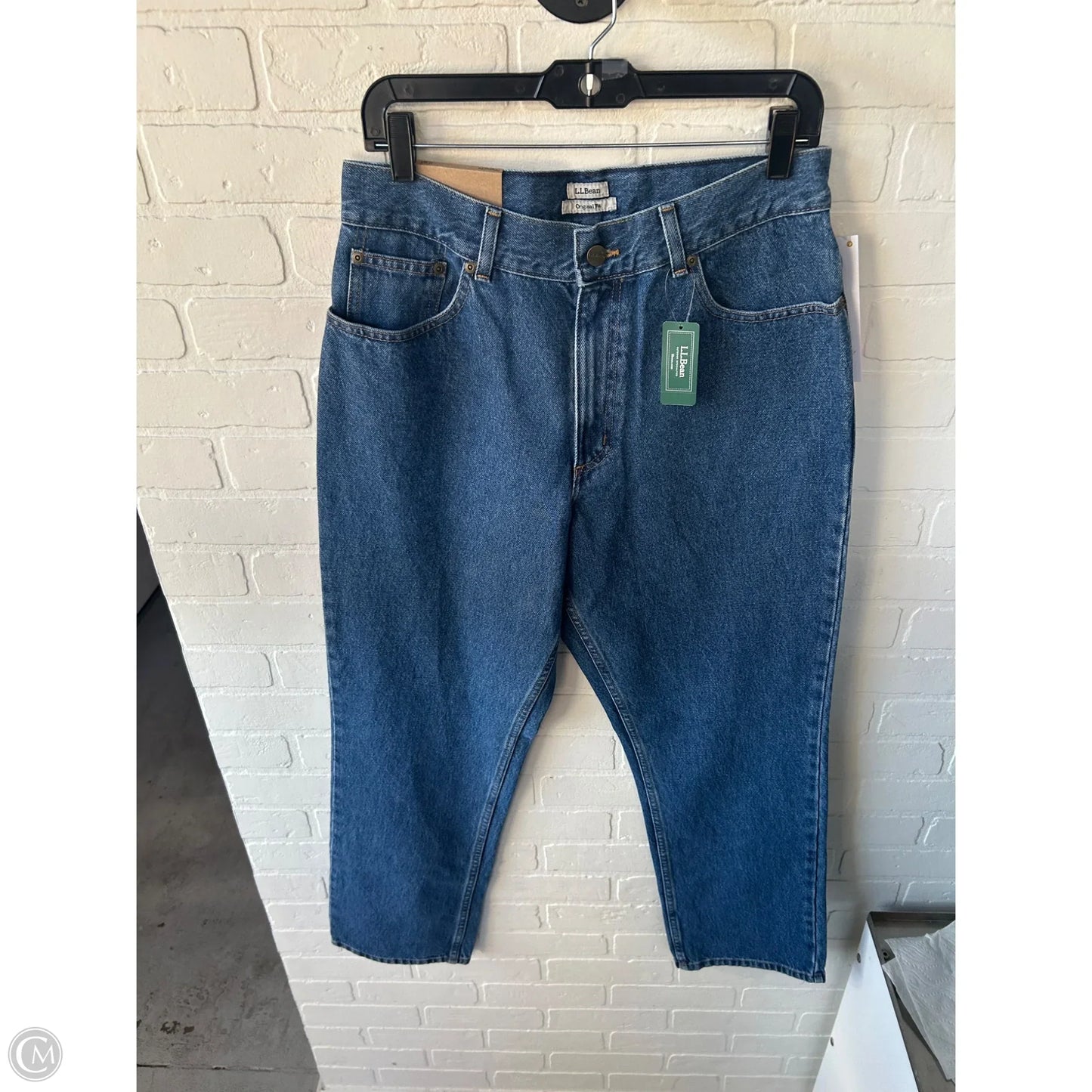 Jeans Straight By L.l. Bean In Blue Denim, Size: 12
