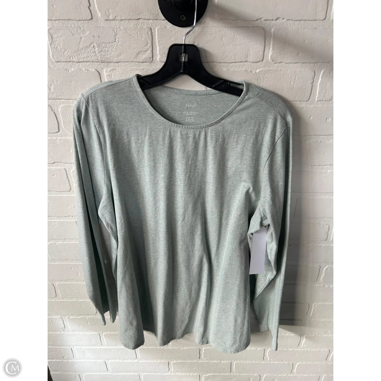 Top Long Sleeve By Pure Jill In Green, Size: L