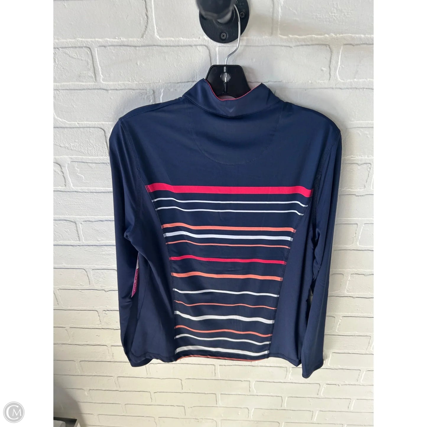 Athletic Top Long Sleeve Crewneck By Callaway In Blue & Orange, Size: L