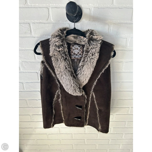 Vest Faux Fur & Sherpa By Dollhouse In Brown, Size: M