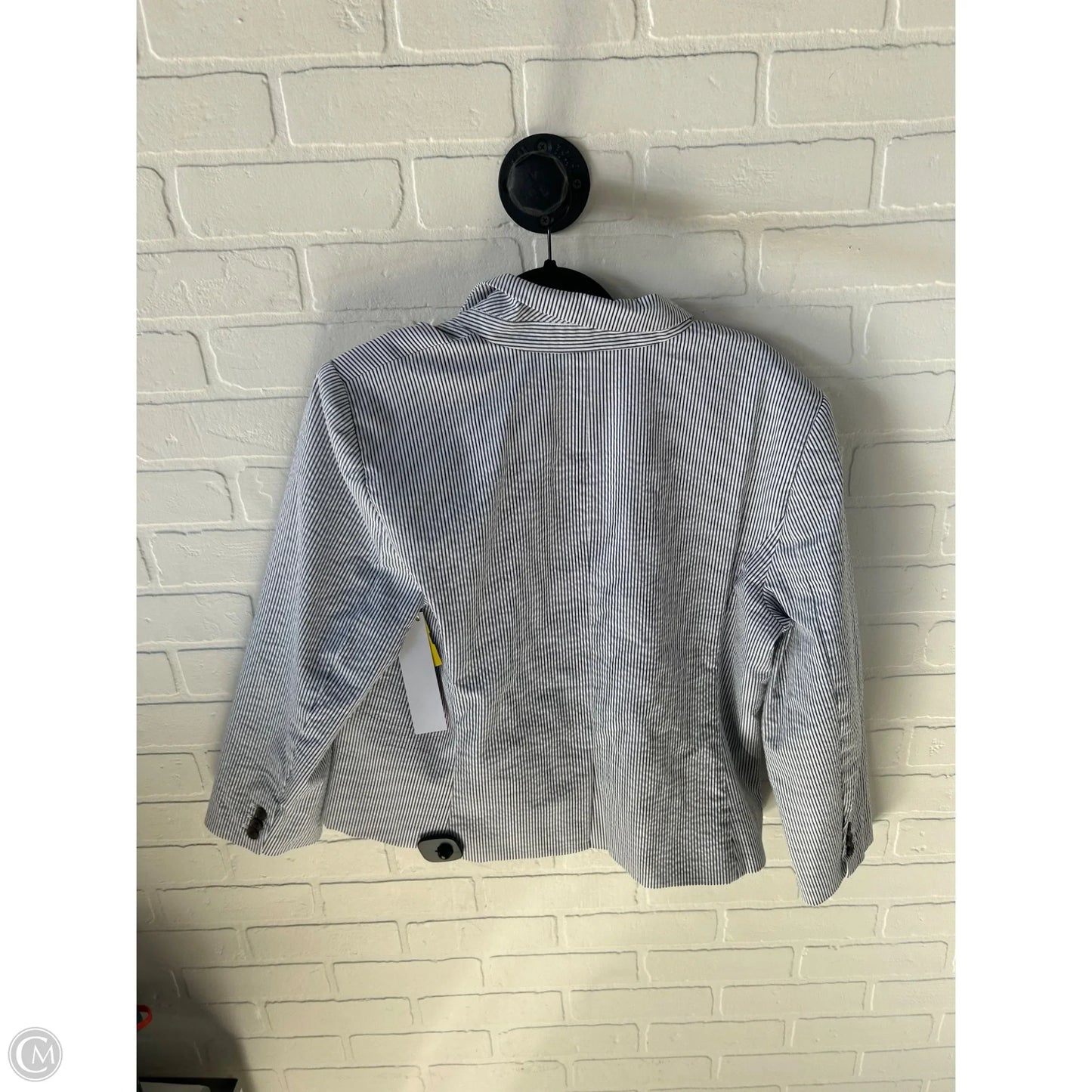 Blazer By Ann Taylor In Blue & White, Size: Xl