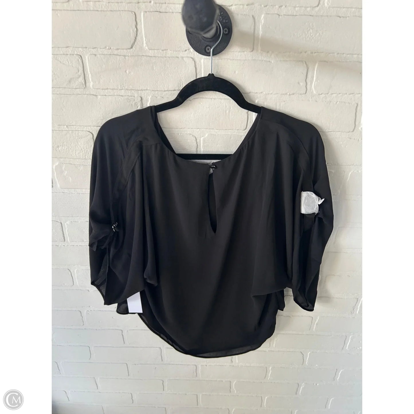 Top Short Sleeve By White House Black Market In Black, Size: Sp