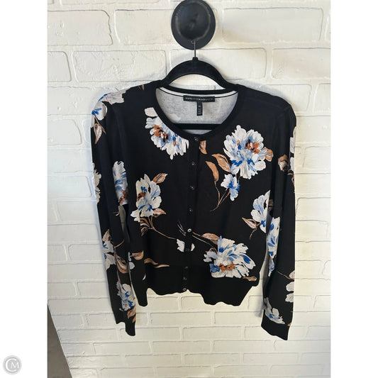 Sweater Cardigan By White House Black Market In Black & Tan, Size: Xl