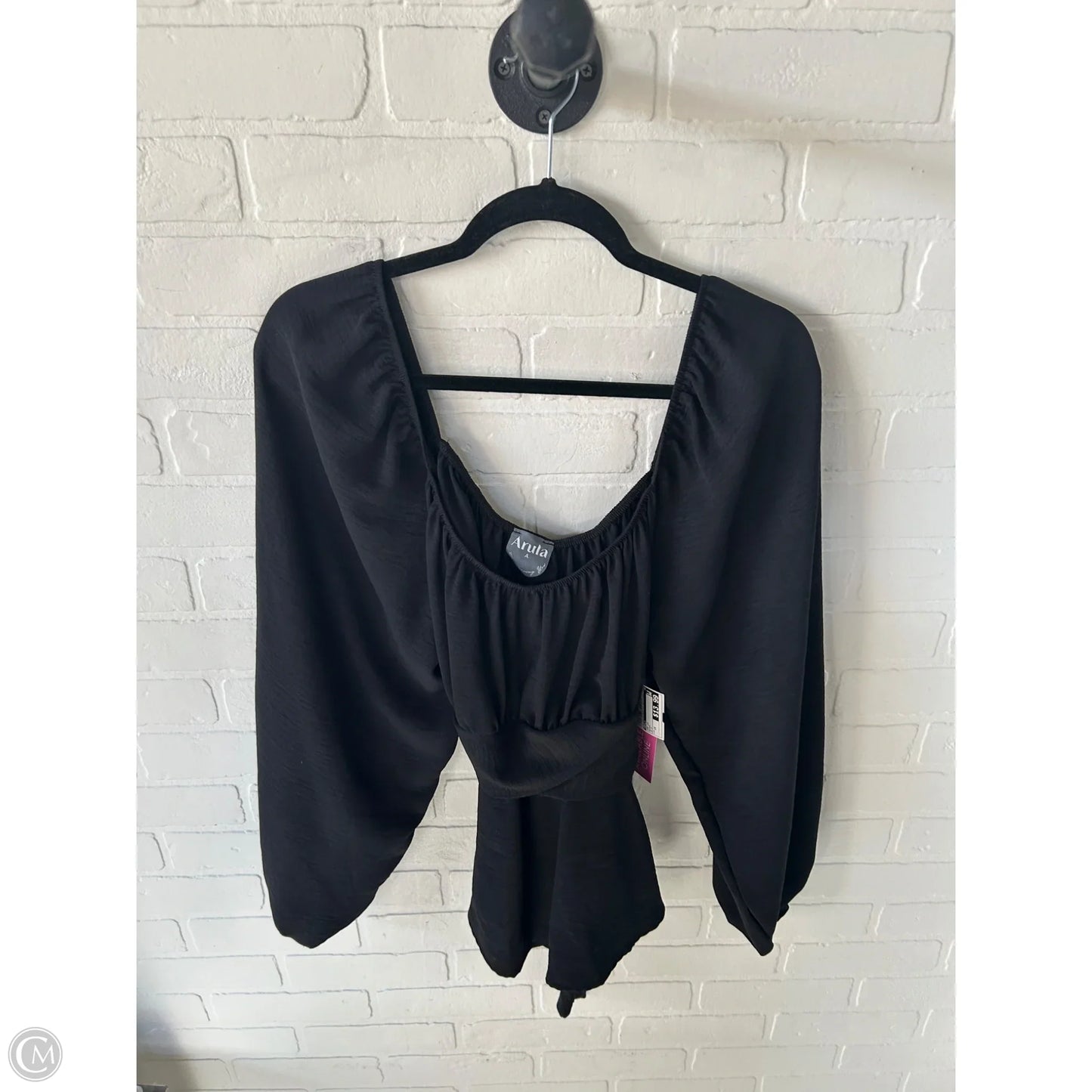 Top Long Sleeve By Arula In Black, Size: 1x