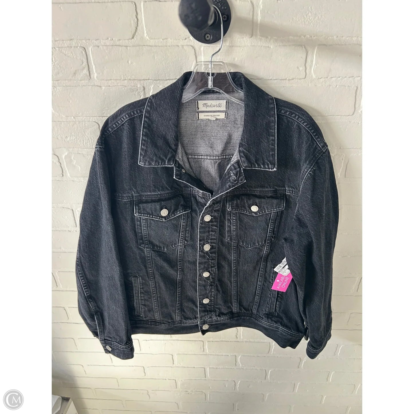 Jacket Denim By Madewell In Black Denim, Size: Xl
