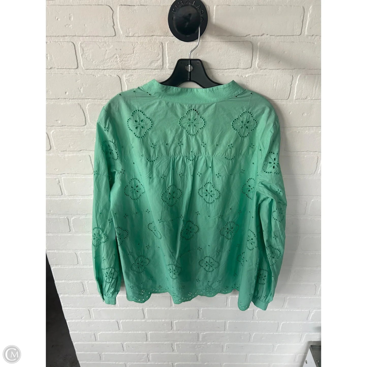 Top Long Sleeve By Talbots In Green, Size: M