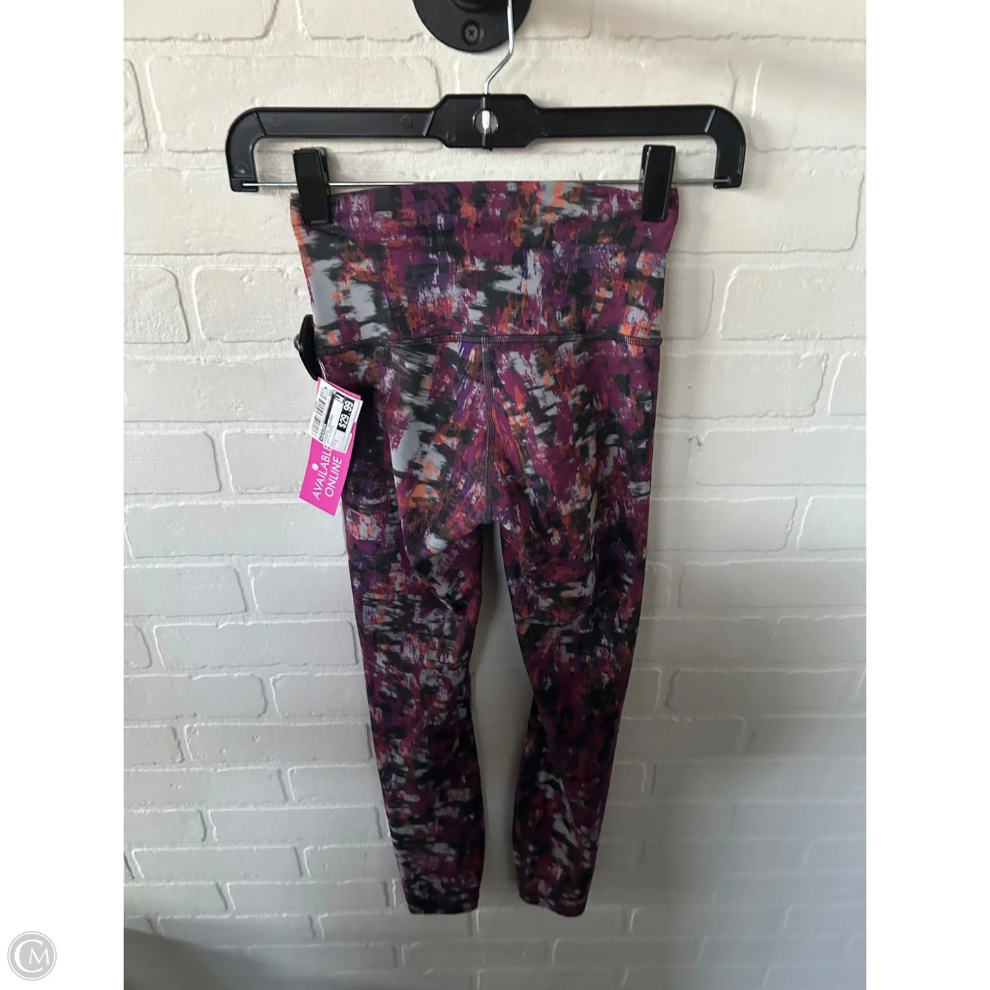 Athletic Leggings By Lululemon In Grey & Purple, Size: 2