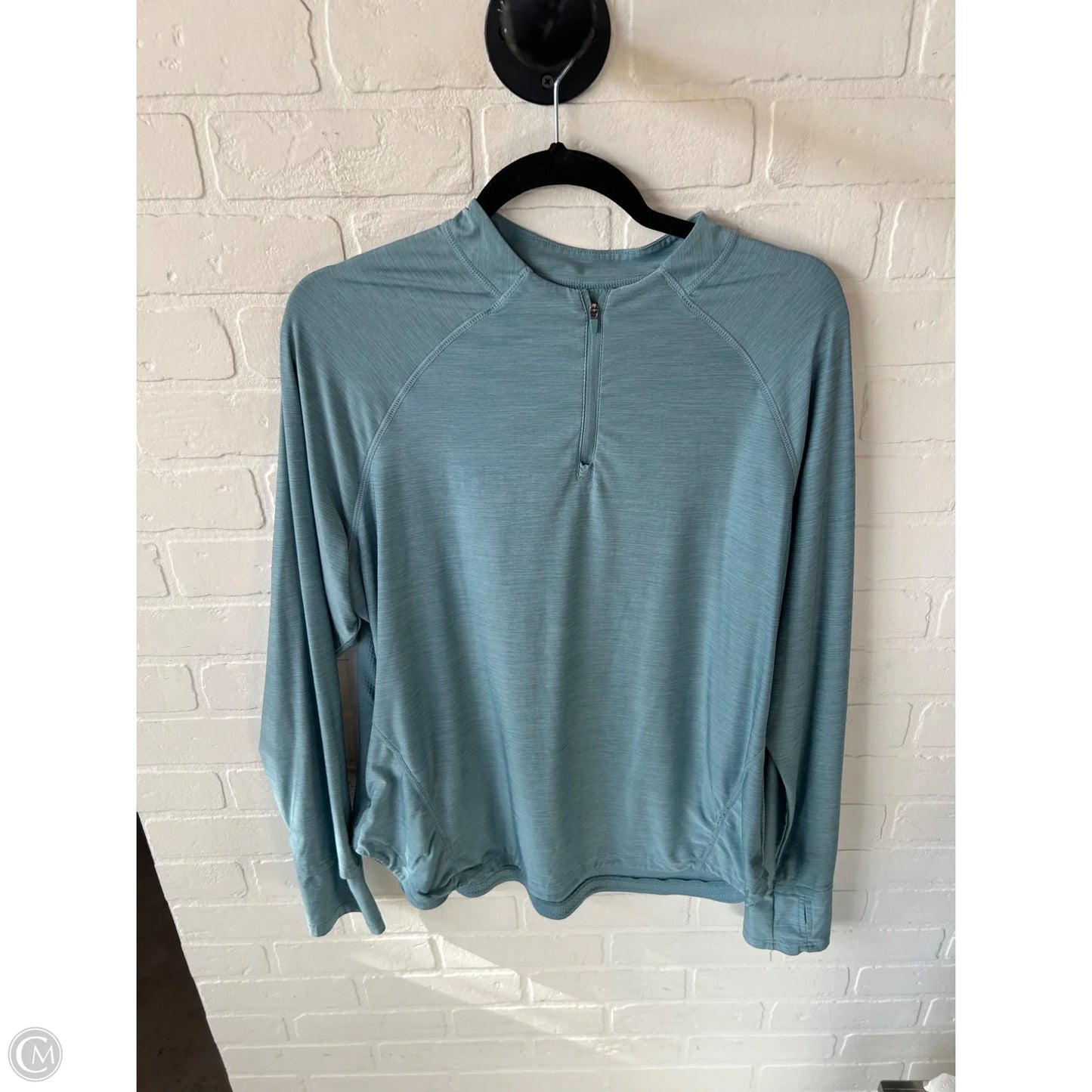 Athletic Top Long Sleeve Collar By Baleaf In Blue, Size: Xl