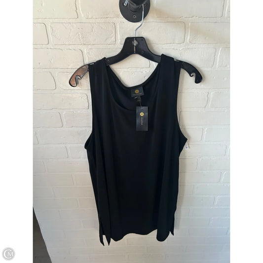 Top Sleeveless Basic By Jm Collections In Black, Size: Xl